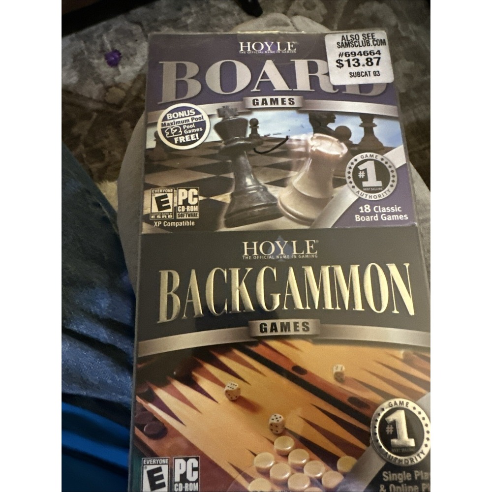 Hoyle Backgammon & Board Games 2 Pack PC 2006 NEW SEALED 524871 Encore Software